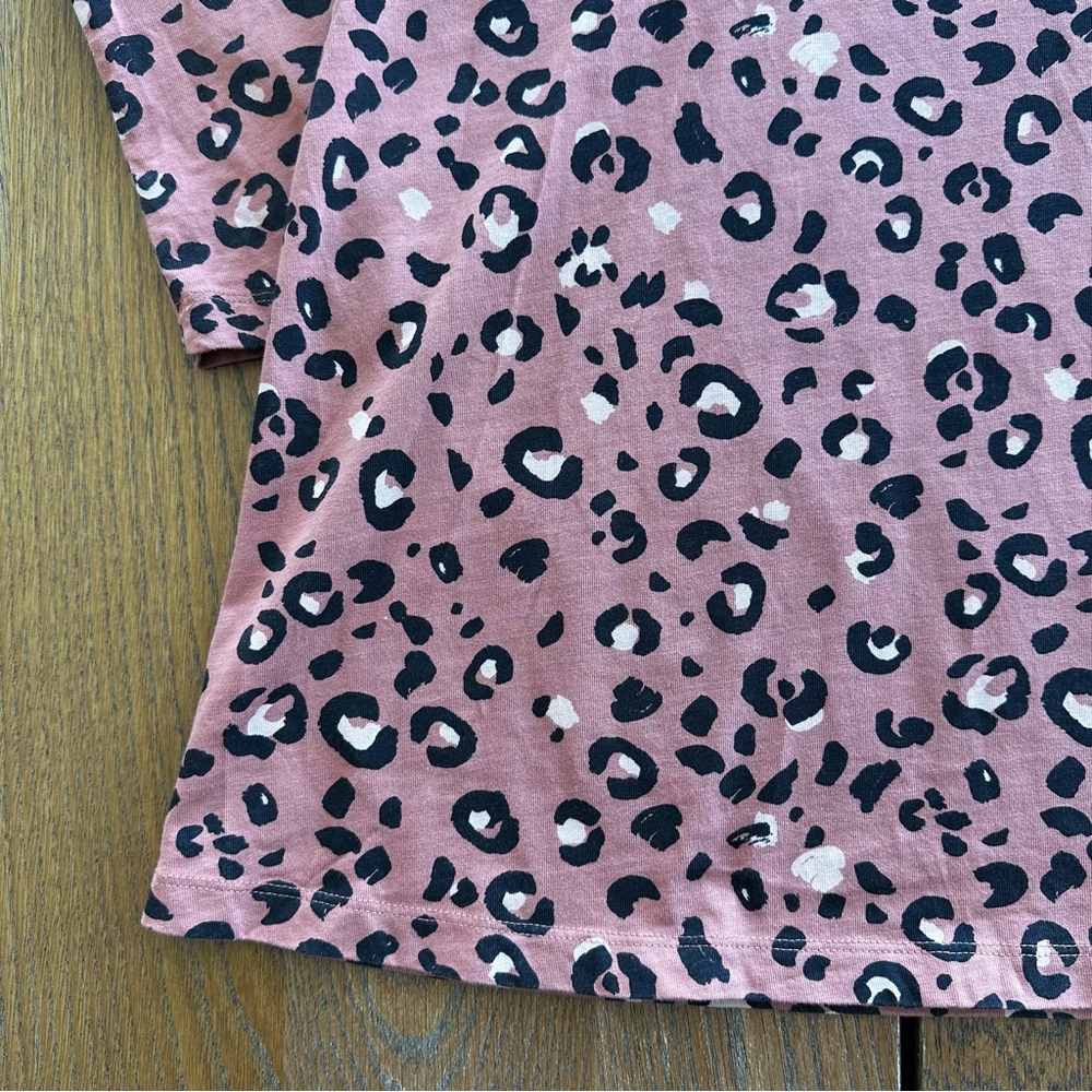 Hanna Andersson Animal Leopard Print Long Sleeve Cotton Dress Girls Size 8 - Picture 5 of 14